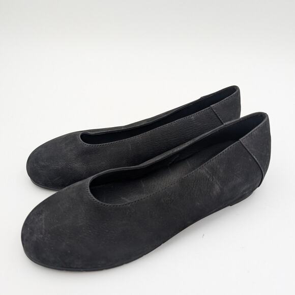 Eileen Fisher Una Hidden Wedge Ballet Flat Women's Black Size US5.5 EU36 - Picture 1 of 10